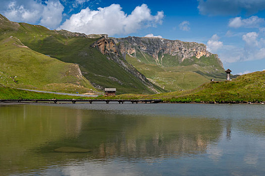 湖,高处,海平面,格洛克纳高高山道,上陶恩山国家公园,奥地利