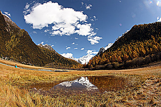 四川亚丁央迈勇雪山风光