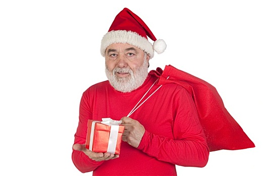 有趣,圣诞老人,礼物,袋