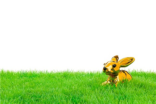 金色,复活节兔子