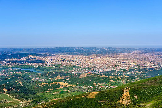 风景,俯视,地拉那,山路,山,国家公园,阿尔巴尼亚,欧洲