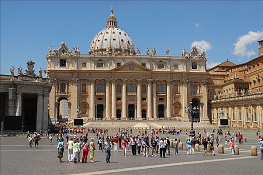 圣彼得广场,圣彼得大教堂,罗马,意大利
