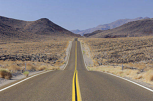 公路,死谷,死亡谷国家公园,加利福尼亚,美国