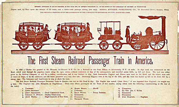 第一,蒸汽,铁路,客运列车,北美