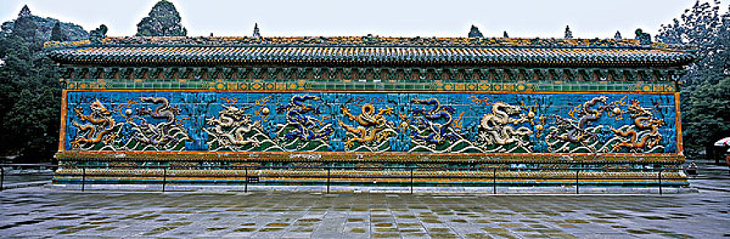 墙壁,龙,北海公园,北京,中国