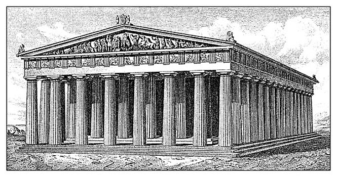 历史,帕台农神庙,希腊,女神,雅典娜,卫城,雅典,公元前5世纪