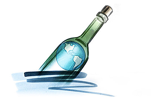 地球,瓶子