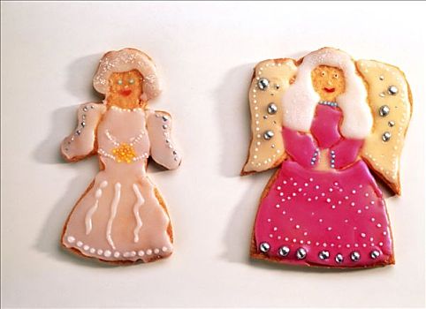 冰冻,圣诞饼干,女人,天使