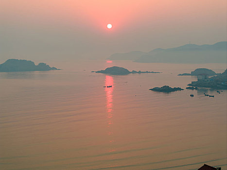 威海半月湾日出美景