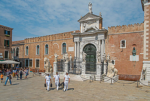 正门入口,威尼斯人,地区,威尼斯,威尼托,区域,意大利,欧洲