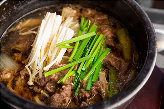 韩国料理,碗,牛肉,汤