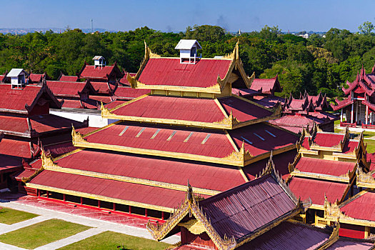 曼德勒,宫殿,缅甸
