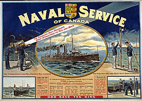一战,招募,海报,海军,服务,加拿大