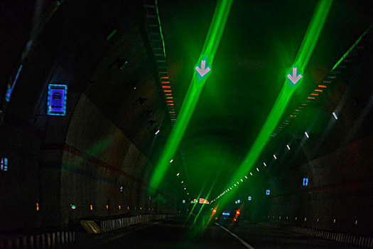 隧道,灯,黑暗,指示灯,暗调,绿光,线条