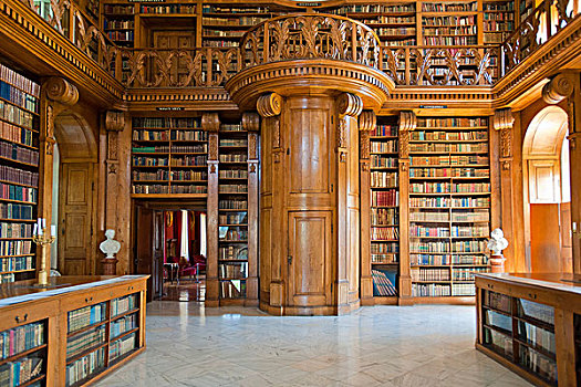图书馆,室内,巴洛克,城堡,匈牙利,欧洲