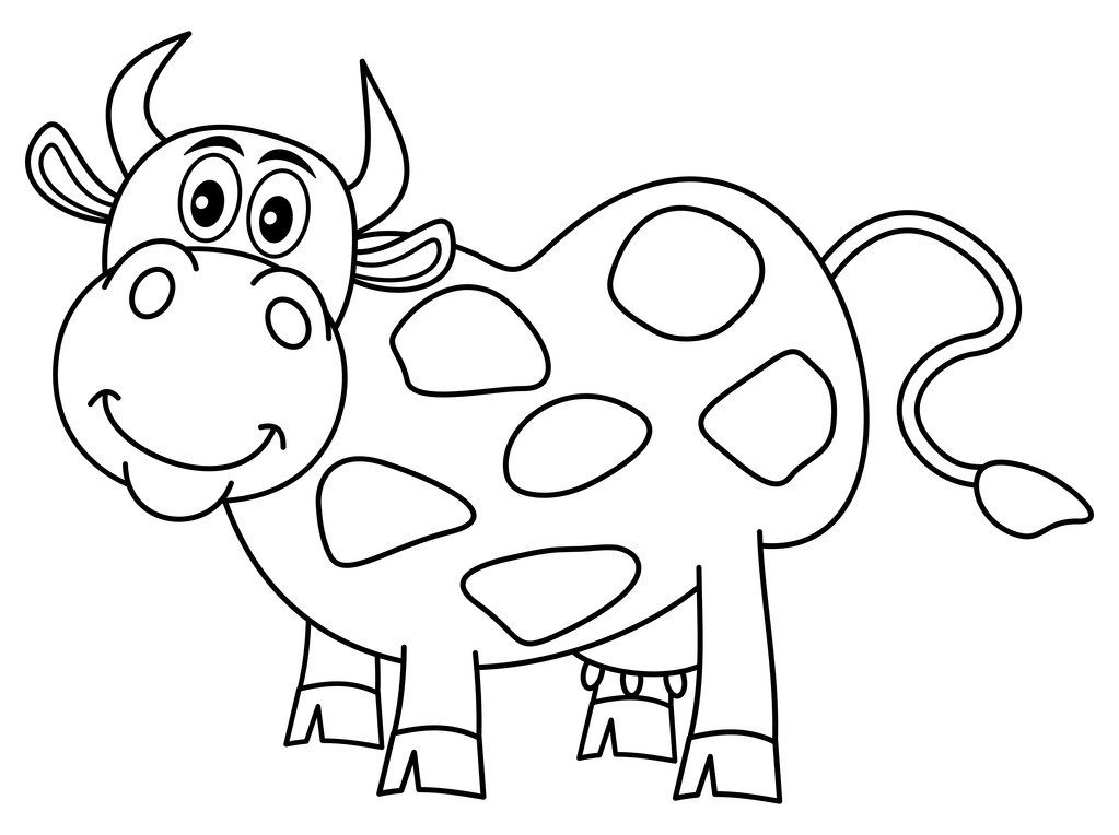 母牛怎么画简单图片