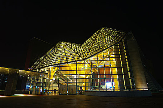 深圳夜景市民中心音乐厅图书馆