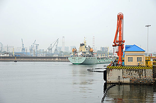 秦皇岛,港口,设施,油码头,管道,轮船,工业,运输,企业,钢结构