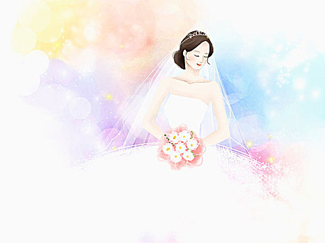新娘,姿勢(shì),亮光