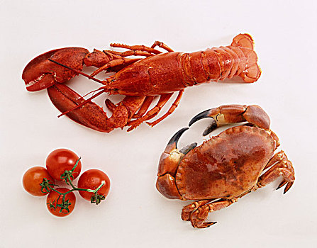 龙虾,蟹肉,西红柿