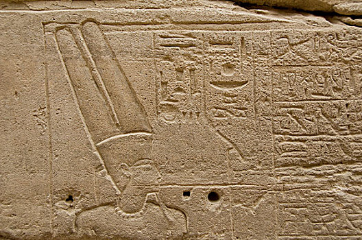 埃及,路克索神庙,约旦河东岸,卡尔纳克神庙,象形文字,特写,阿蒙神