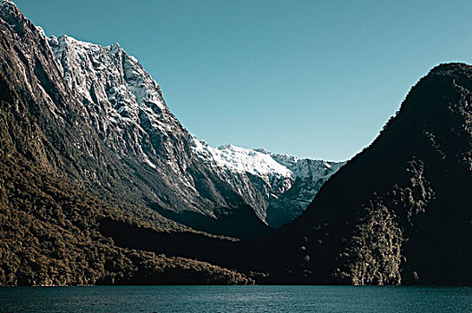 安静,湖,雪山