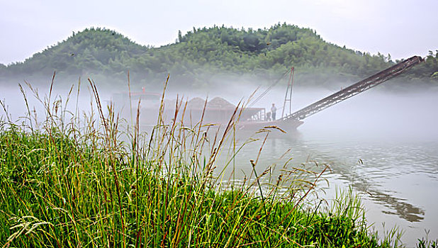 湖南,小东江,江,雾