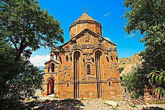 亚美尼亚,大教堂,神圣,十字架,10世纪,岛屿,湖,土耳其,亚洲