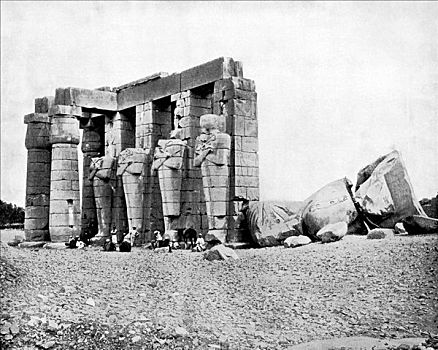 遗址,底比斯,埃及,1893年,艺术家