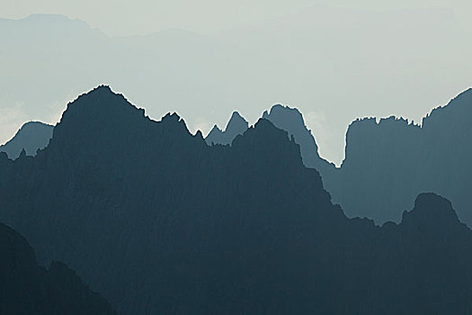 岩石,脊,日出,奥地利,提洛尔