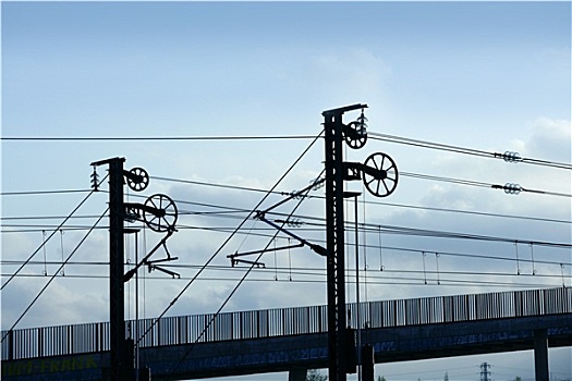 线缆,杆,塔,电车,铁路
