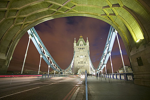 英格兰,伦敦,塔桥,夜晚,1894年,岁月,五个,承包,工作,建筑工人,建筑