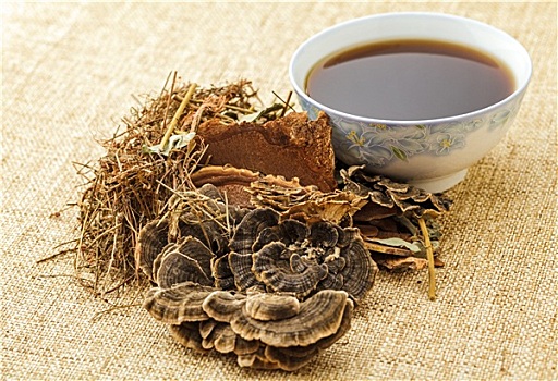 传统,中国,药茶