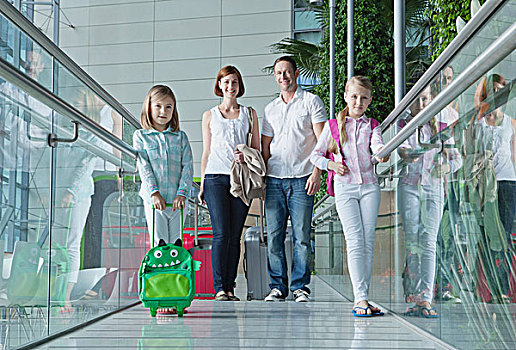 家庭,机场,行李