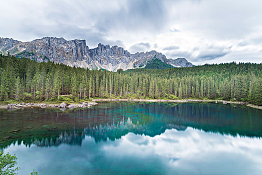 湖,白云岩,省,博尔查诺,南蒂罗尔,意大利阿尔卑斯山,意大利