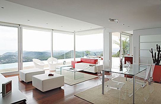 设计师,室内,家具,风景,玻璃墙