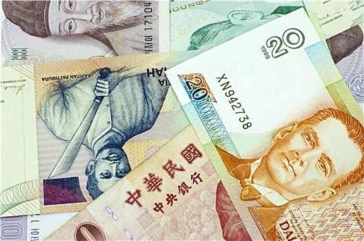 货币,亚洲,国家