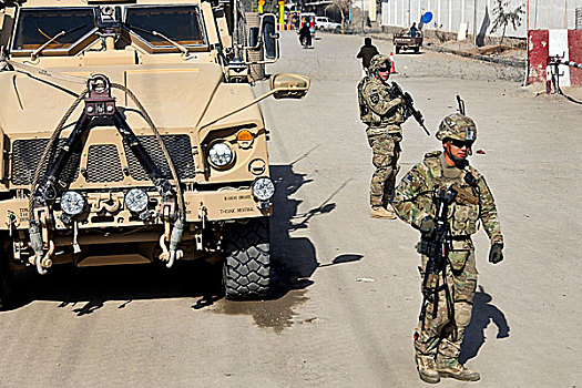 军队,军人,提供,安全,城市,阿富汗
