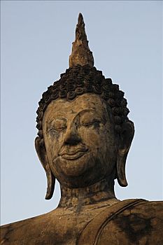 寺院,坐佛,雕塑,公园,素可泰,泰国