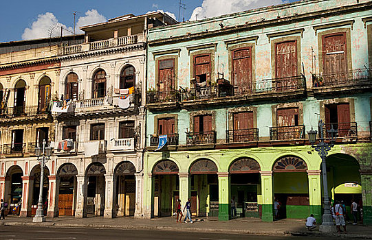 住宅,建筑,哈瓦那,古巴