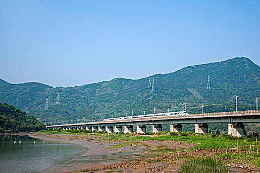 高速铁路穿过福建宁德市霞浦县