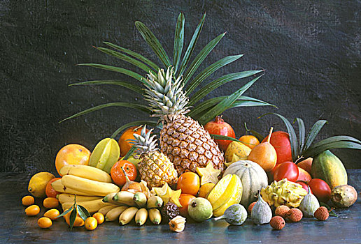 许多,种类,热带水果
