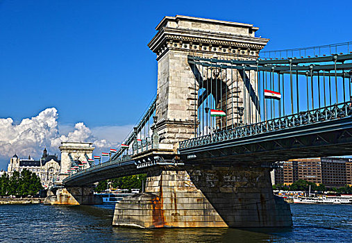 链索桥,多瑙河,布达佩斯