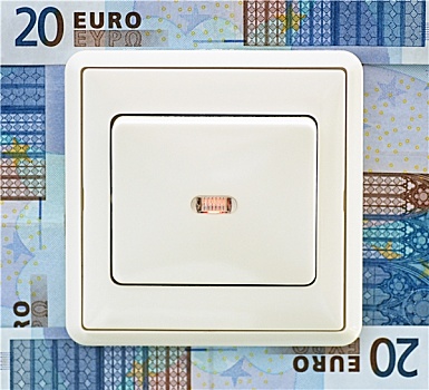 欧元,电流,钱