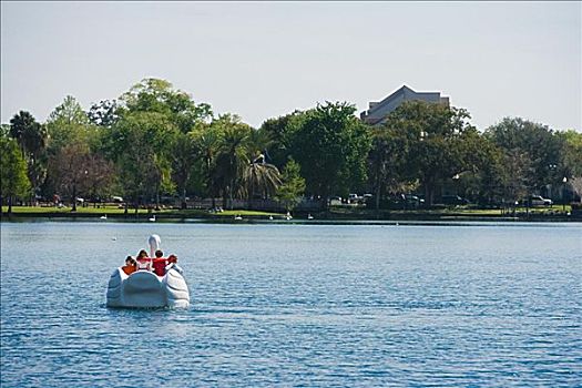 四个人,踏板船,奥兰多,佛罗里达,美国
