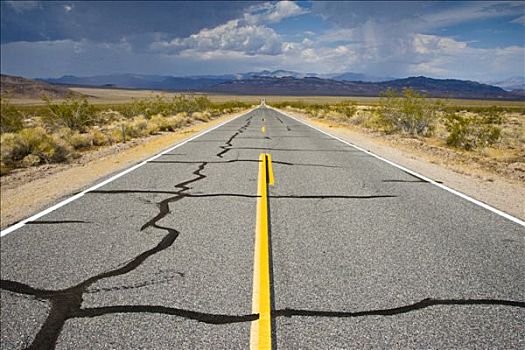 道路,死亡谷国家公园,美国,尽头,远景