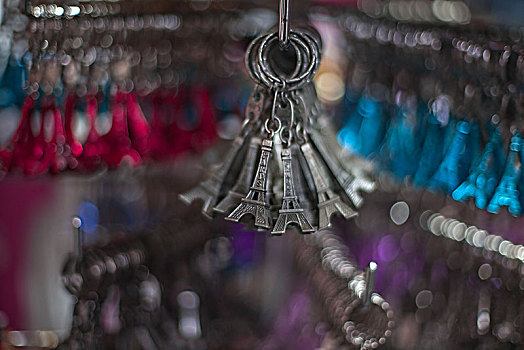 铁,钥匙链,巴黎,埃菲尔铁塔,微型