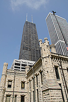 伊利诺斯,芝加哥,观测,密歇根,市区,地标大厦,历史,水塔,地点