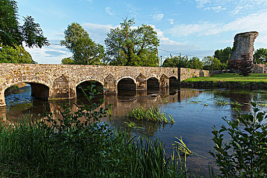 石桥,上方,河,蒂珀雷里郡,爱尔兰