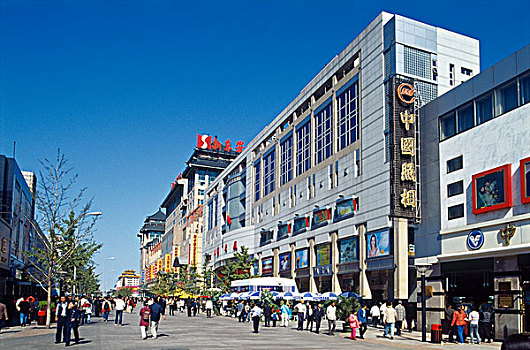中国,北京,王府井,街道